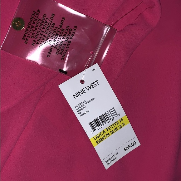 Pink Blossom Nine West Tunic NWT - Picture 4 of 8